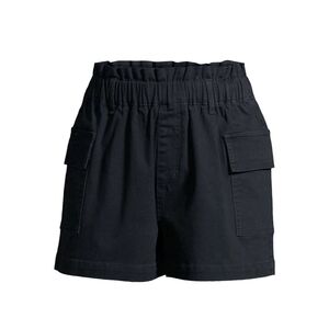 No Boundaries NWT Ultra High Rise Pull On Cargo Short w/ Pockets Black 562